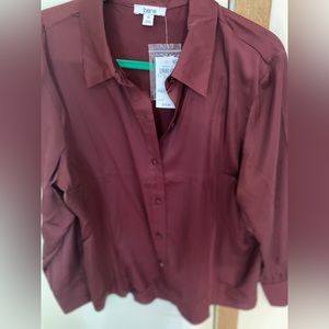 Bar III Burgundy Blouse